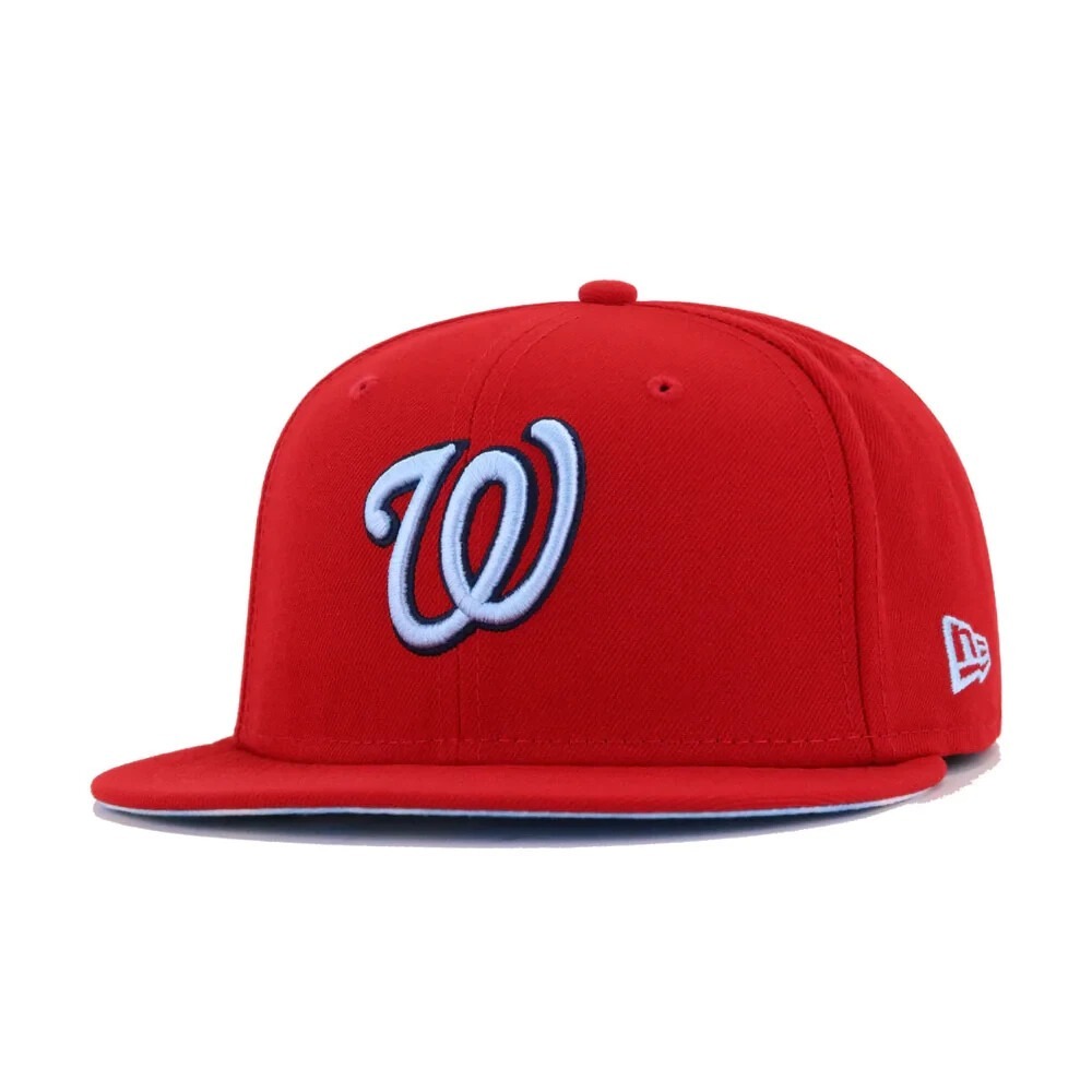 Washington Nationals New Era 59FIFTY Scarlet Cloud Under Fitted Hat Size 7 3/8
